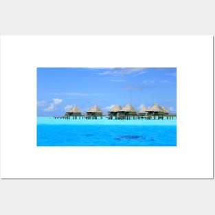 Overwater bungalows - Bora Bora Posters and Art